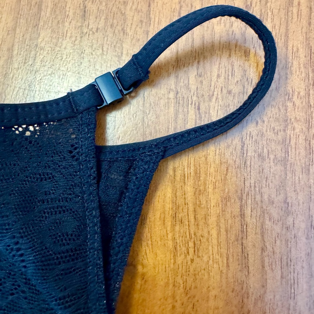 Kiki de Montparnasse Black Lace Athleisure Bralette, Size XS NWT - Picture 8 of 9